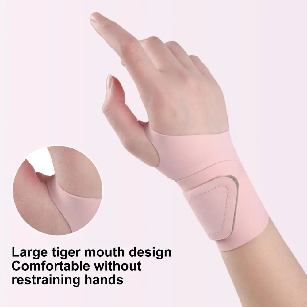 دعامة معصم رفيعة للغاية مع شريط تثبيت ، سوار معصم رياضي ممتاز للنفق الرسغي ، يدعم تخفيف الألم في نهاية المطاف