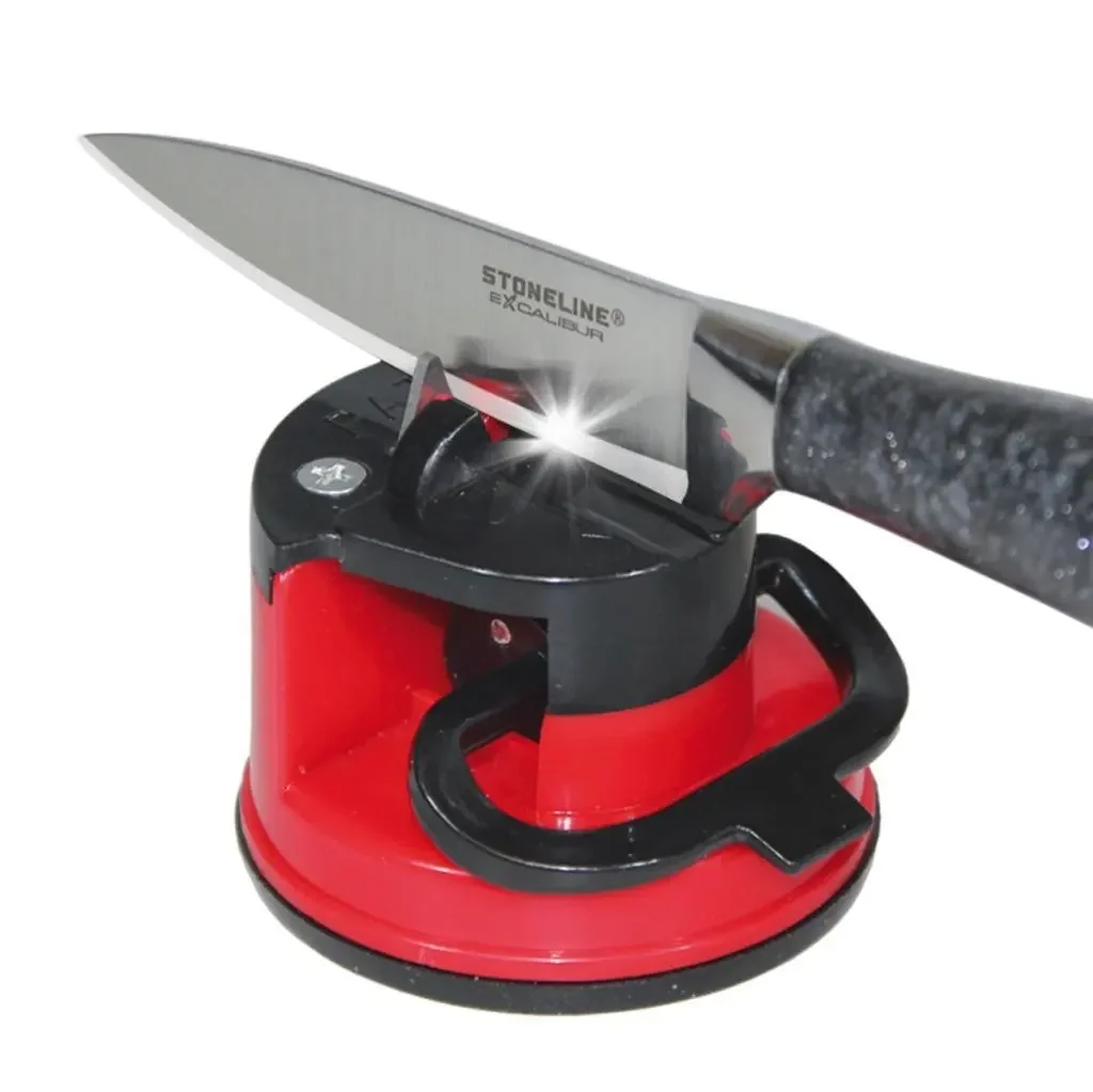 Tungsten Carbide 3 Stages Handheld Manual Professional Diamond Knives Kitchen Scissors Sucker Sharpener 