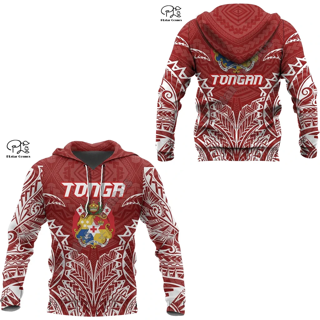 

Polynesian Island Tonga Tattoo Country Flag Tribal Culture Retro Tracksuit Men/Women 3DPrint Harajuku Streetwear Funny Hoodies L