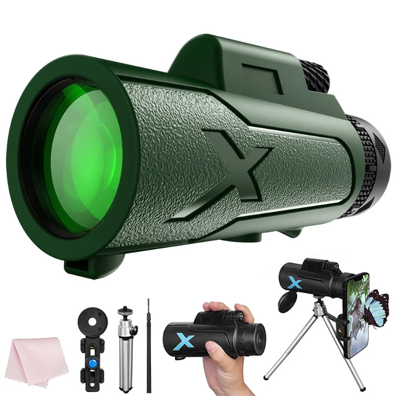 12X50 High-definition and High-power Monocular Telescope New Outdoor Mobile Phone Portable Photography Telescope