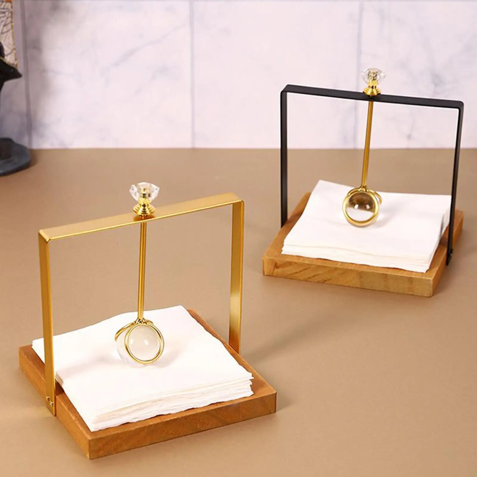 

Wooden Napkin Holder Standing Vertical Paper Dispenser Decorative Napkin Dispenser for Bathroom Tabletop Kitchen Farmhouse