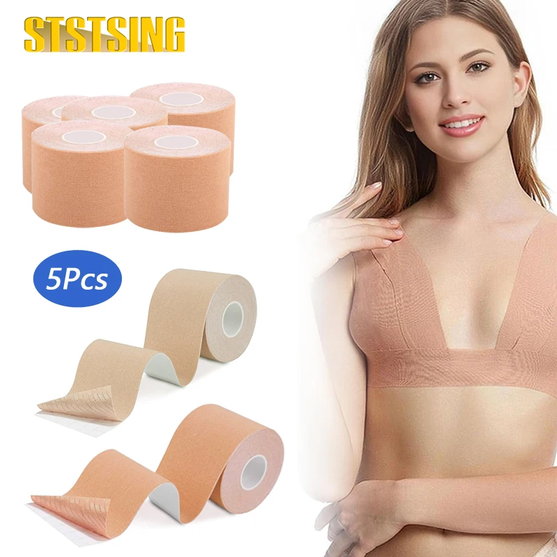 

5 Roll Kinesiology Tape Athletic Tape 5cm x 5m Water Resistant Kinetic Uncut Sports Tape for Knees, Shoulder, Physio Therapy