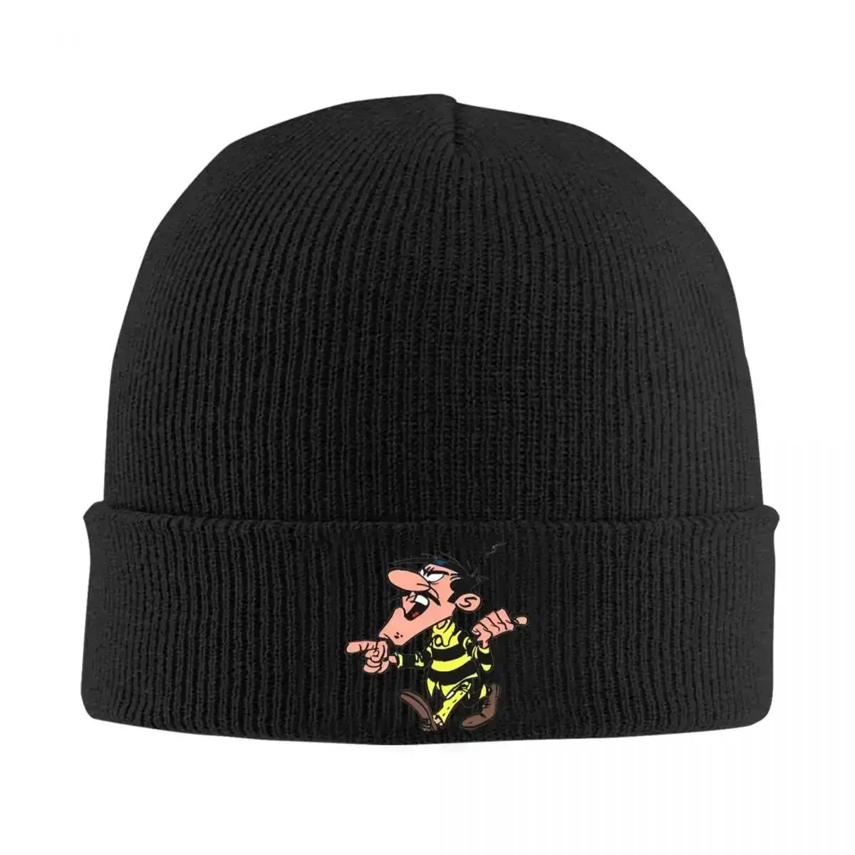 New Lucky Luke The Daltons Cartoon Knit Hat Beanie Winter Hat Warm Acrylic Hip-hop Anime Cap Men Women Gifts