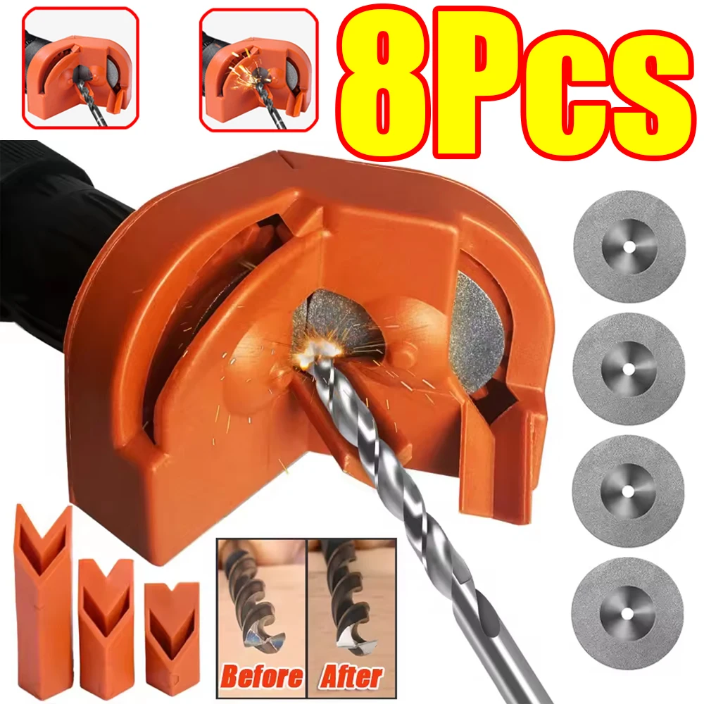 1-12Pcs Drill Bit Sharpener Wear-resistant Electric Drill Bit Sharpener Grinding Tools For Drill Bit/Milling Cutter/Scissor