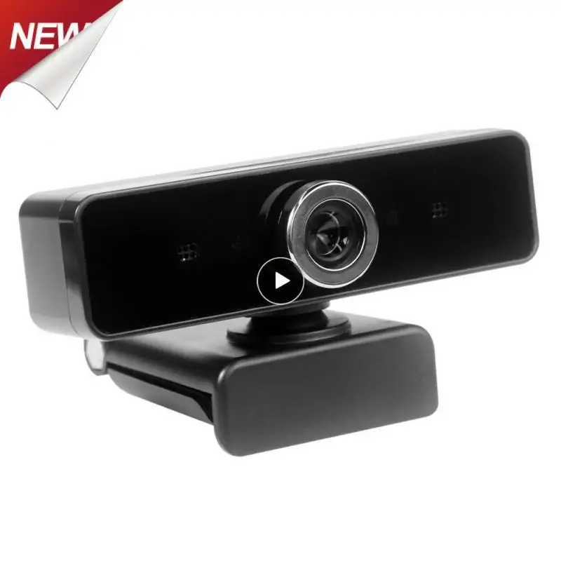 Web Camera 360 Degree Video Cameras For Privacy Cover Black Webcam For Desktop/meeting/online Computer Camera Network Camera