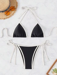 Sexy Micro Bikini 2025 Trend Women Swimsuit Female Swimwear Thong Bikinis Set Two-piece Beachwear Brazilian Halter Bathing Suit