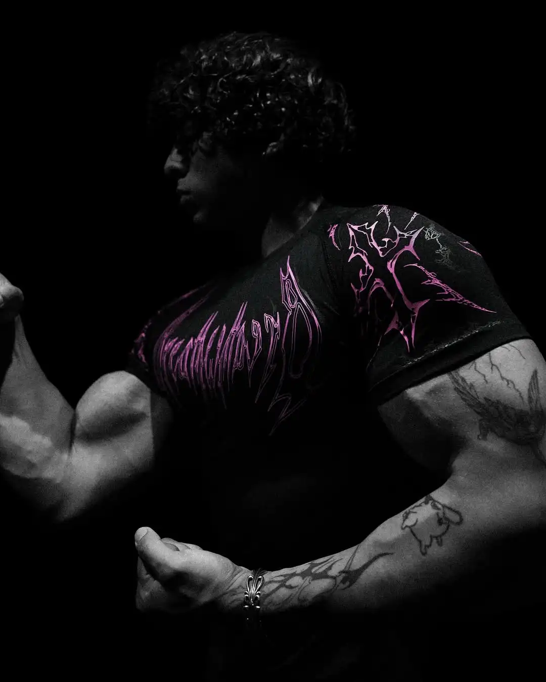 

2025 New Breathedivinity Compression Shirt Fashion Tight Fitting T Shirt Gothic Quick Dry Workout Gym Jersey Stripe Unisex Top