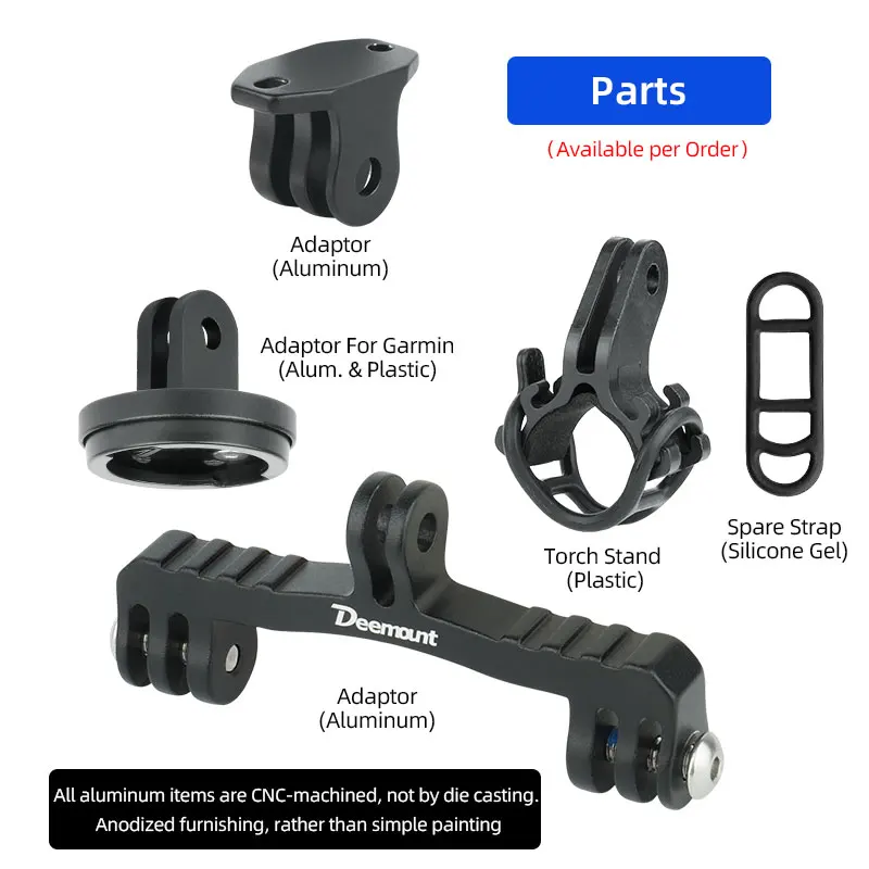 Supporto per Computer da bicicletta in alluminio barra estesa con inserti per parti del manubrio integrate per bici da strada Garmin/Bryton/Wahoo