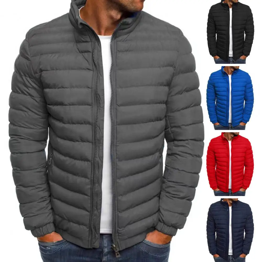 

Men Leisure Travel Jacket Men's Lightweight Stand Collar Down Jacket for Winter Outdoor Sports Warm Puffer Coat with Windproof