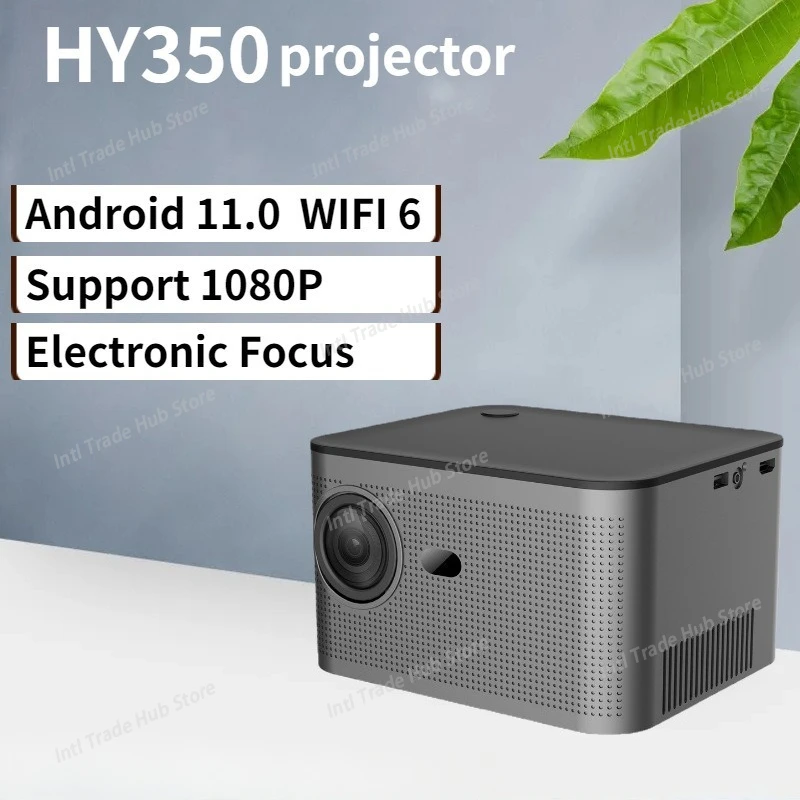 HY350 Projector 5G Dual-band WiFi High-definition Android Portable Projector for Home and Office Use