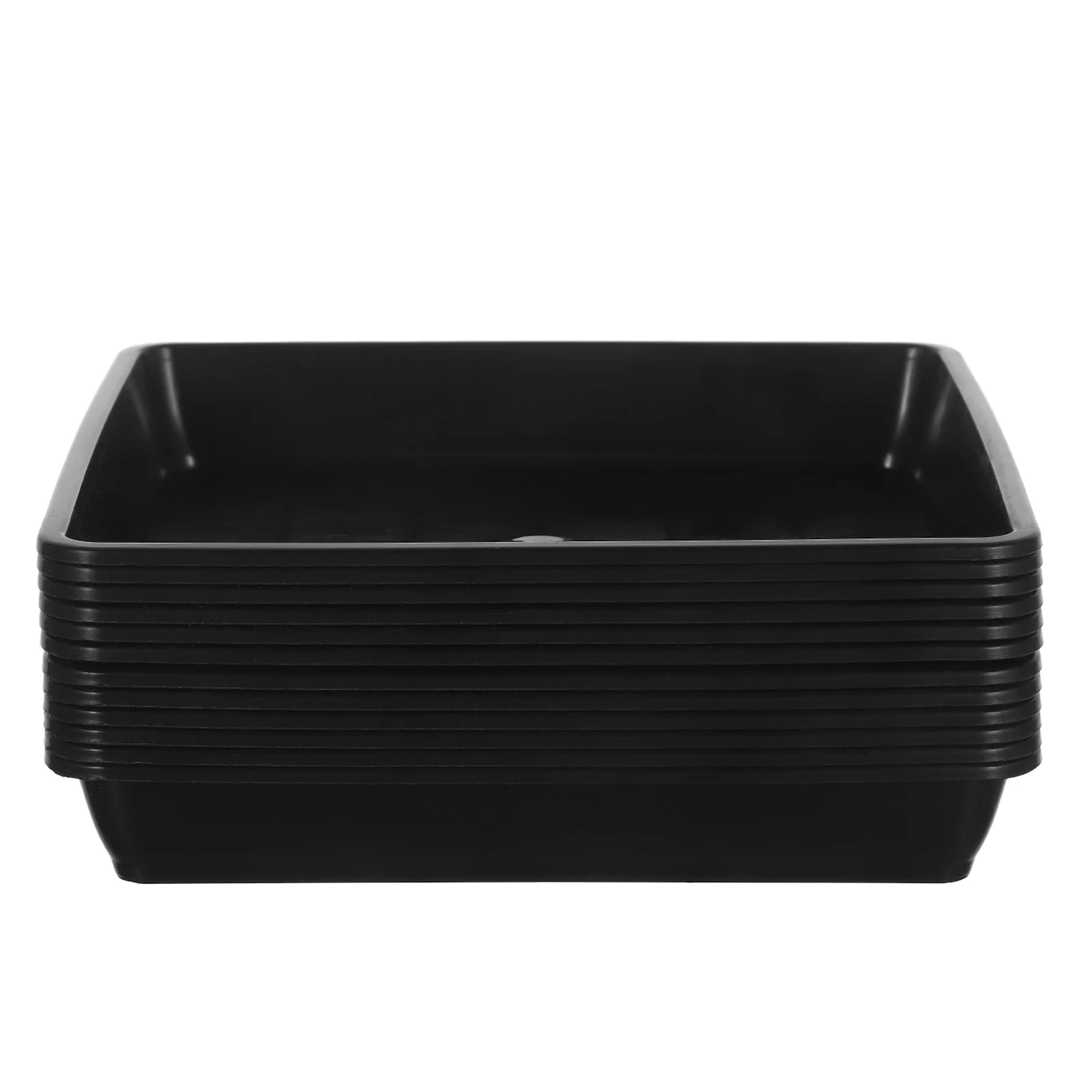 

12Pcs Flower Basin Bottom Mats Square Shape Plant Pot Tray Prevent Soil Water Spills Durable Gardening Water Tray for Home