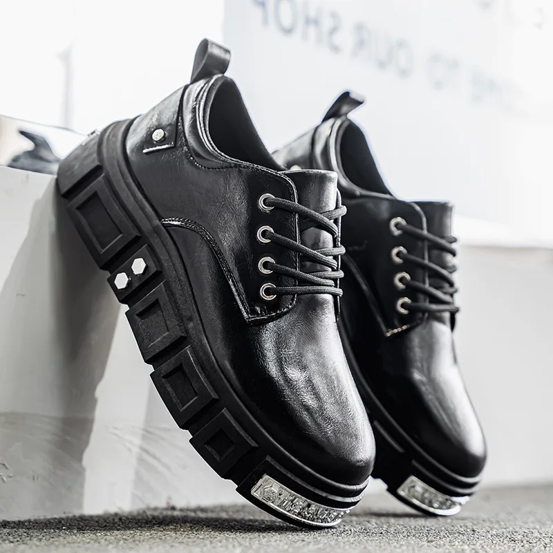 

Men's Spring New Style High-end Thick-soled Sneakers with Elevated Heels Trendy Casual Men's Shoes