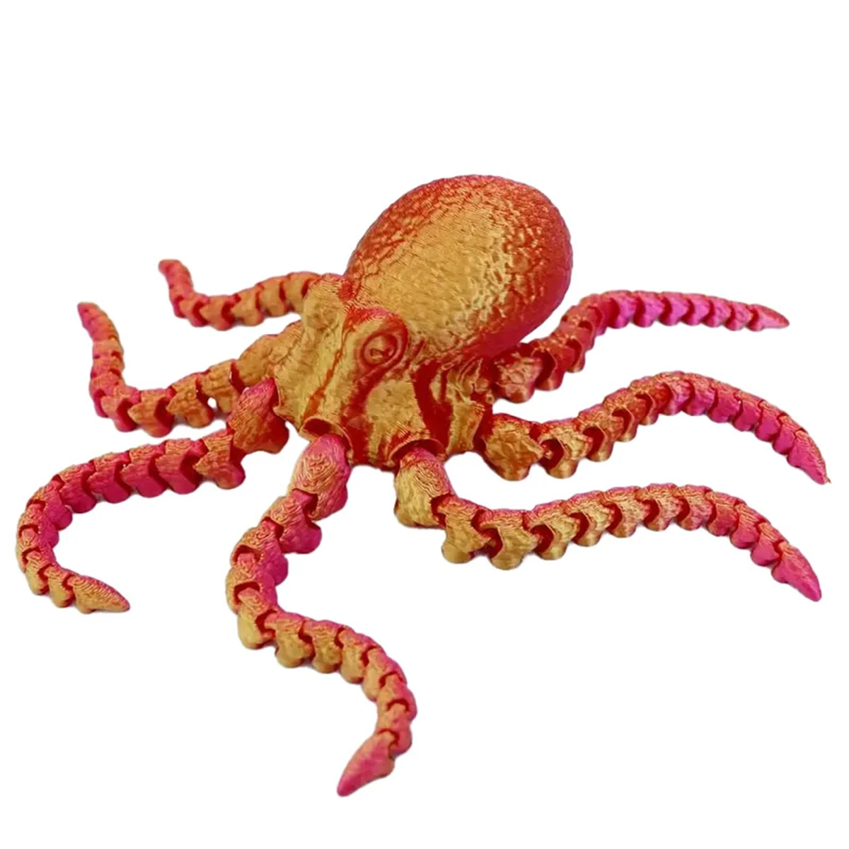 

3D Printed Octopus Ornament Doll Toy Fish Tank Landscaping Accessories Movable Joint Figure Gifts for Kids,Radiant Red