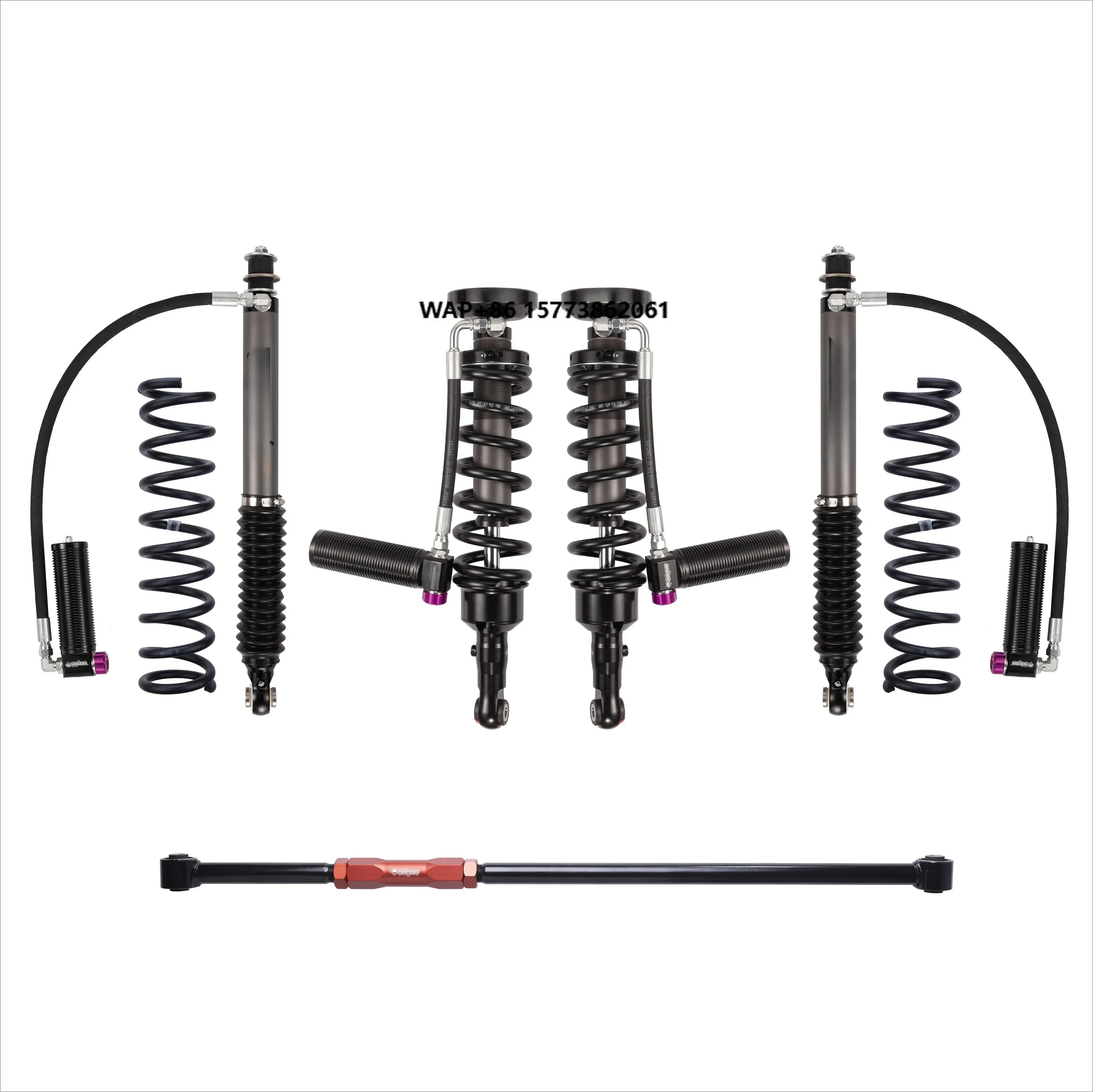For TYT Prado 90 95 Monotube 2.0 Remote Reservoir Adjustable Shock Absorbers 2 Inches Lift Off-road Suspension Kit