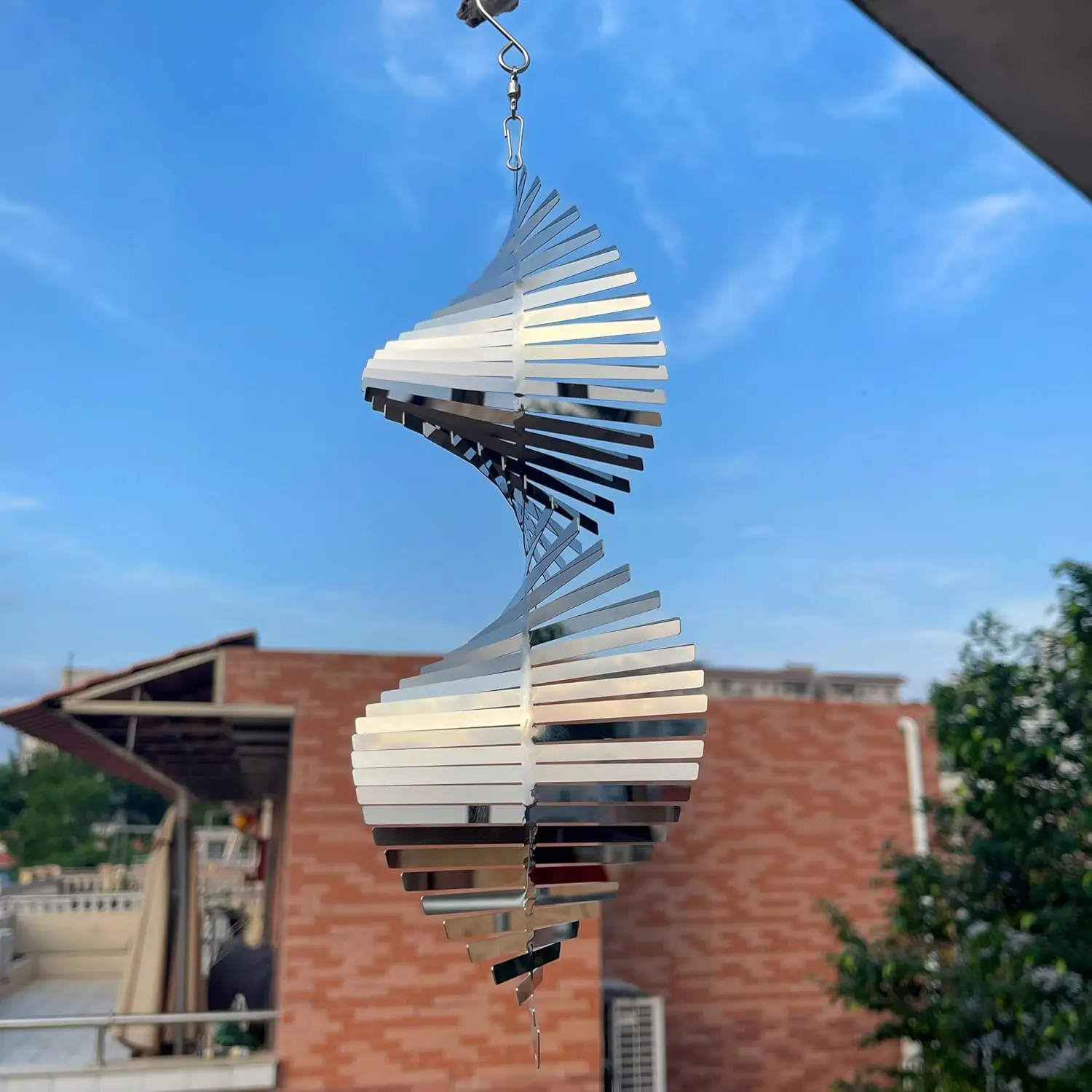 

Stainless Steel Wind Spinners - Reflective Bird Deterrent & Garden Decor, 12 inch, Gift for Mom