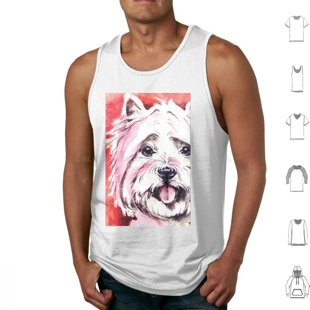 

Вест Хайленд Белый. Майки с принтом из хлопка Westie West Highland White Dog Terrier