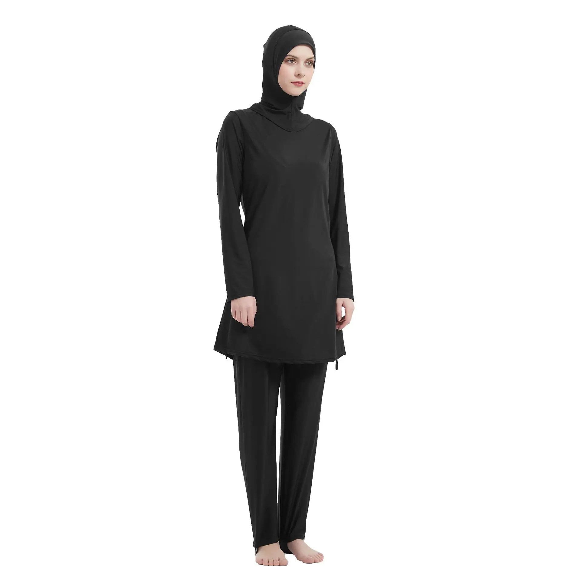 2025 traje de baño musulmán modesto Burkinis mujeres traje de baño islámico cobertura completa Hijab traje de baño ropa de playa mujeres islámico de talla grande
