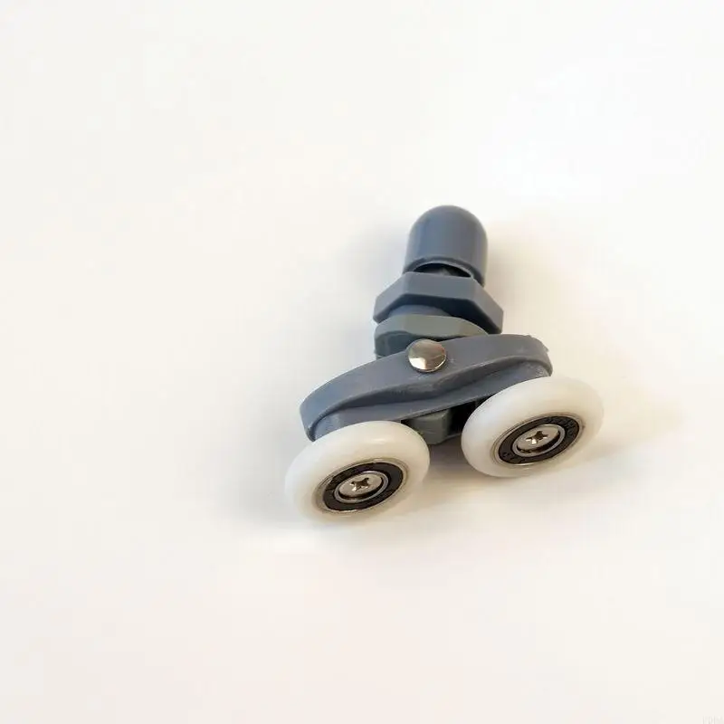 4Pcs/Set for Grey Plastic Nylon Adjustable Double Swinging Pulley Shower Cabin Sliding Door Hardware Roller