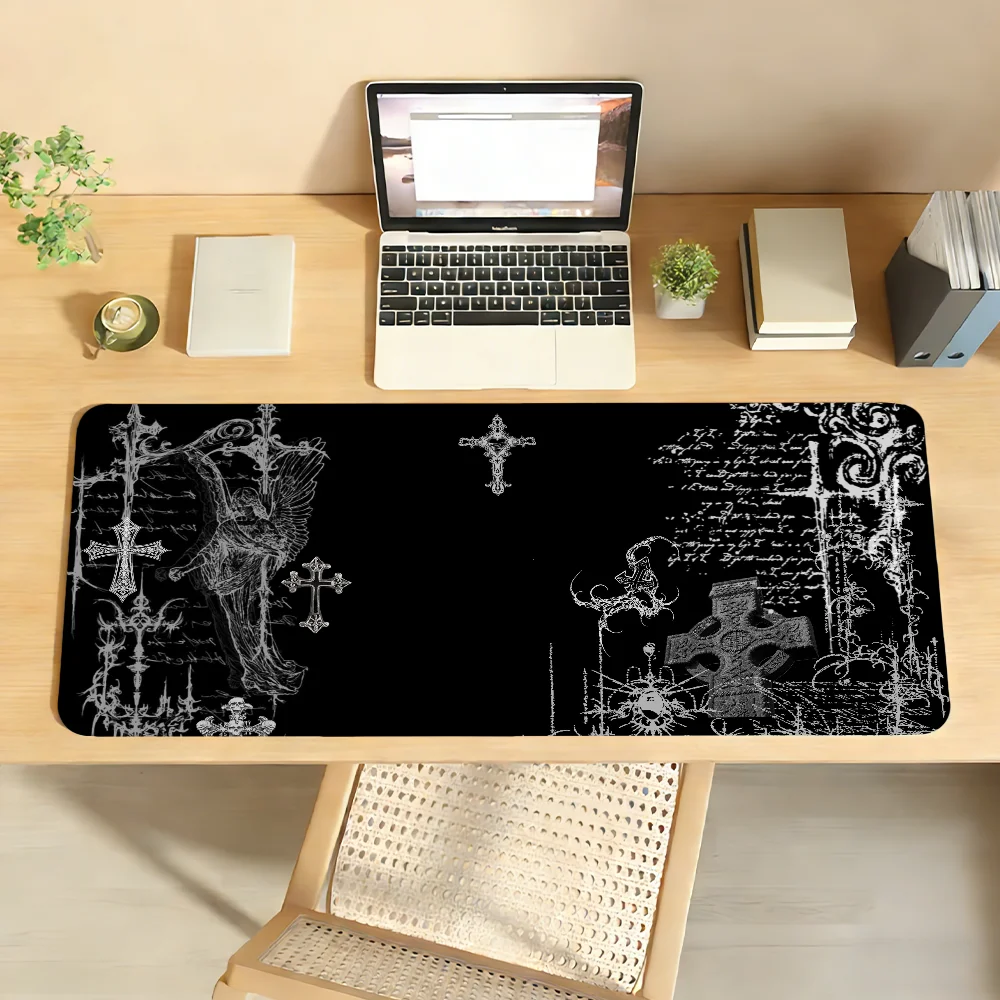 Art Black White Mauspad für Computer, Laptop, Gummi, rutschfest, Mauspad, Gamer, Dekoration, Schreibtischunterlage