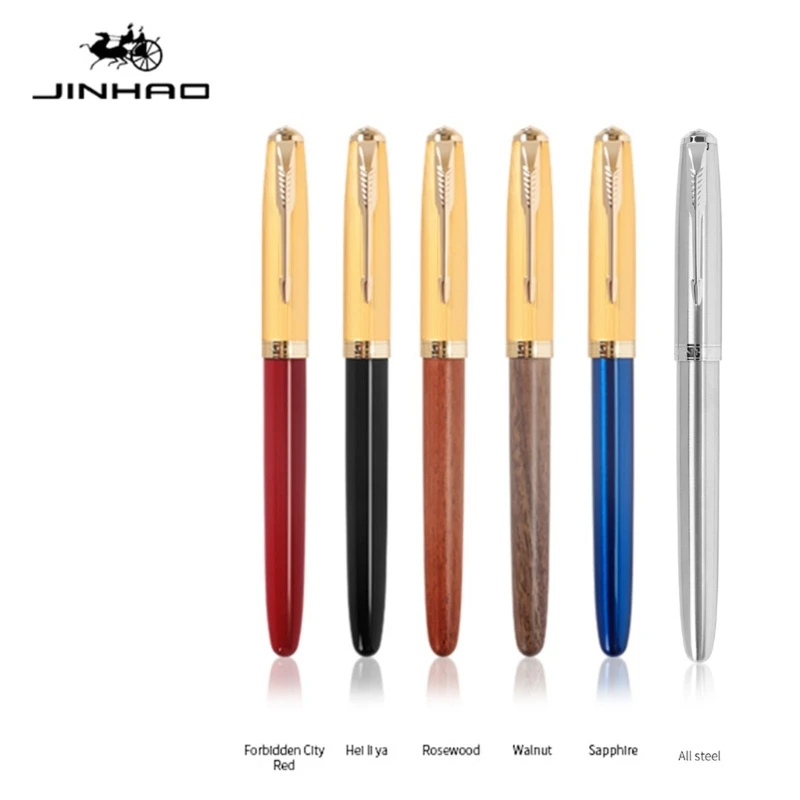 

Jinhao- 85 Fountain Pen Retro Blue Black Red Multi-Color All Steel