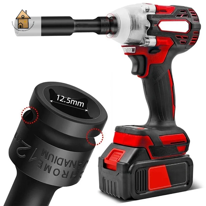 1/2 Drive Long Deep Impact Socket Set Hex Socket Head 8mm/10mm/12mm Hex Socket Impact Wrench