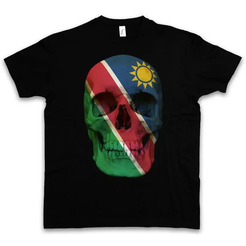 

CLASSIC NAMIBIA SKULL FLAG T SHIRT Biker MC Banner Sizes S 5XL