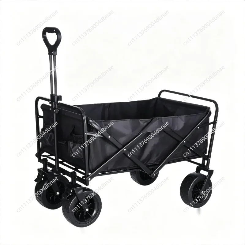 Outdoor Garden Folding Metal Hand Pull Wagon Cart for Camping Picnic Heavy Duty Utility Push Trolley