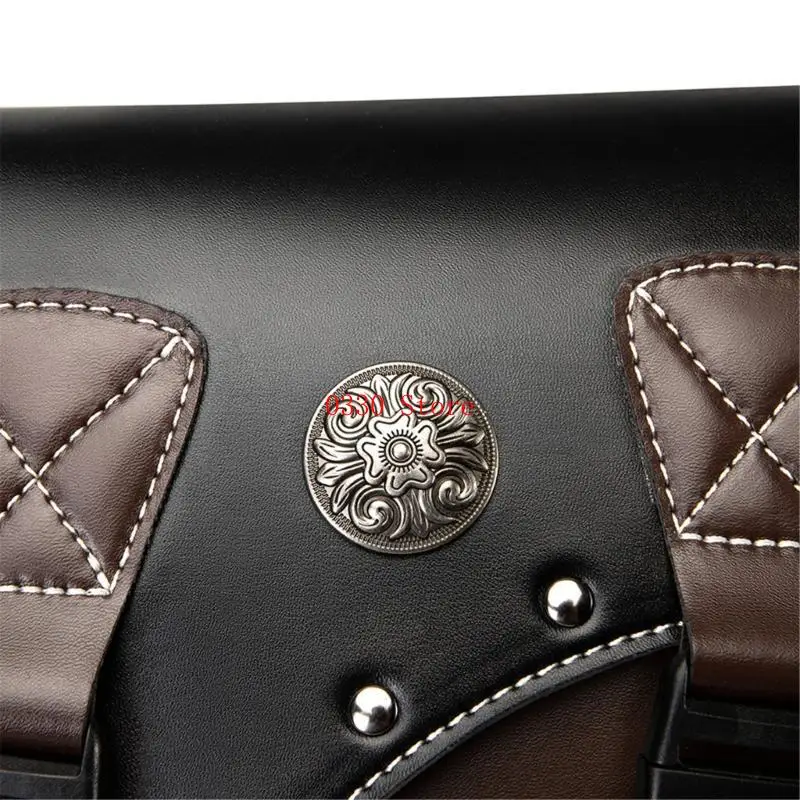 

Waterproof PU Leather Motorcycle Saddlebags Stylish Bag Universal Fit with Large Capacity & Easy Installation for Bike