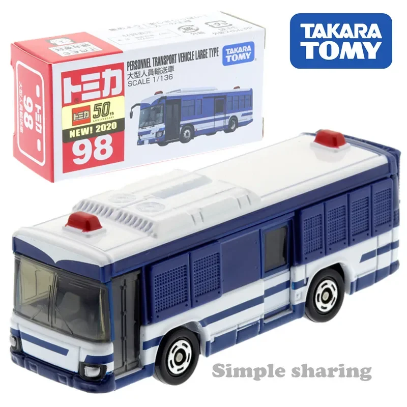 Takara Tomie Tomica No.98 Personenvervoer Voertuig Grootschalige 1/136 Bus Kids Speelgoed Motor Diecast Metalen Model Nieuw