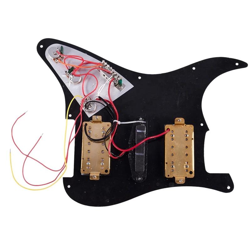 2X Loaded Prewired Electric Guitar Pickguard 11 Hole Hsh Pickups Pre Wired Single-Coil Humbucker Magnet Pickups