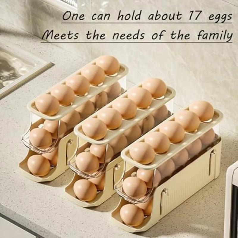 

Складные 3-ярусные подставки для яиц, серые, для хранения файлов, новинка, с функцией скатывания.