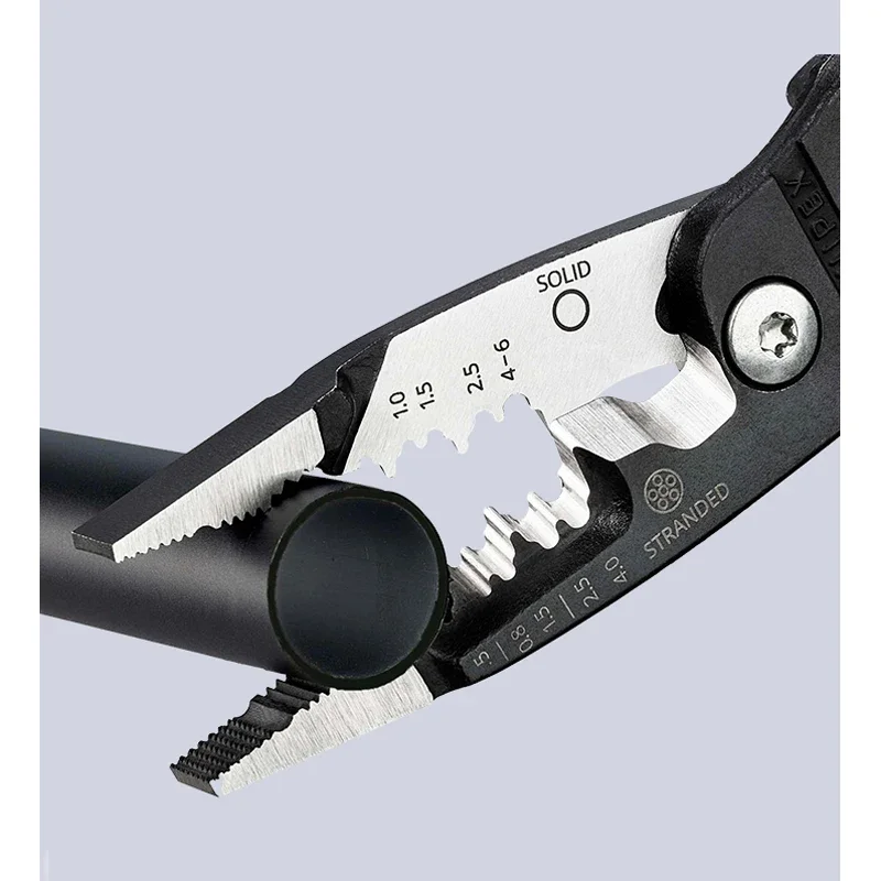 KNIPEX Tools 13 71 200 ME Forged Wire Stripper Multifunctional Wire Stripper with Locating Ridge Precise Positioning