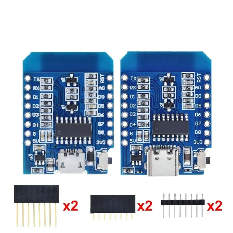 D1 Mini TYPE-C/MICRO USB ESP8266 ESP-12F CH340G V2 WIFI макетная плата D1 Mini NodeMCU Lua IOT плата 3,3 В с контактами