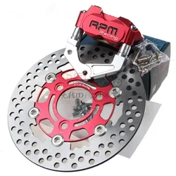 RPM Universal Motorcycle Brake Calipers+Adapter Bracket+200mm/220mm Brake Disks Kit For Yamaha Aerox 50 Jog RR MBK Nitro BWS 100