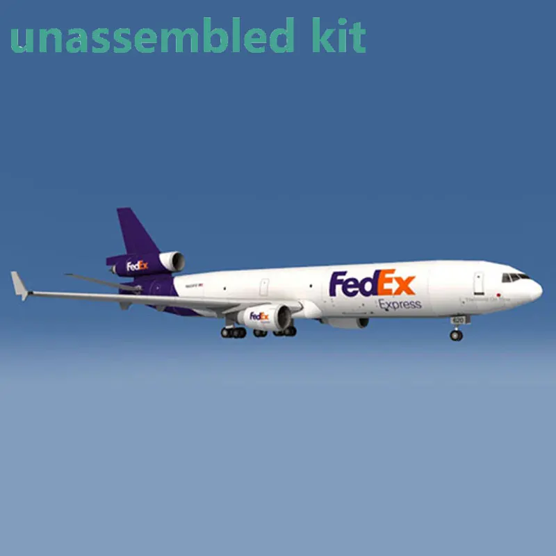 1/100 مقياس Fedex MD-11 طائرة هوائية ثلاثية الأبعاد ورقة نموذج 51 سنتيمتر طول البضائع الطائرات المفككة الحلي ورقة أطقم منمذجة لجمع #4