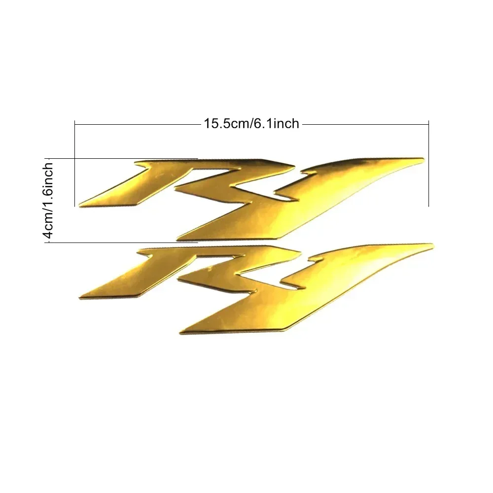 لياماها YZF-R1 YZFR1 2001 2002 2003 2004 2005 دراجة نارية ثلاثية الأبعاد شعار شارة ملصق مائي خزان عجلة R1 ملصق لينة عاكسة مائي
