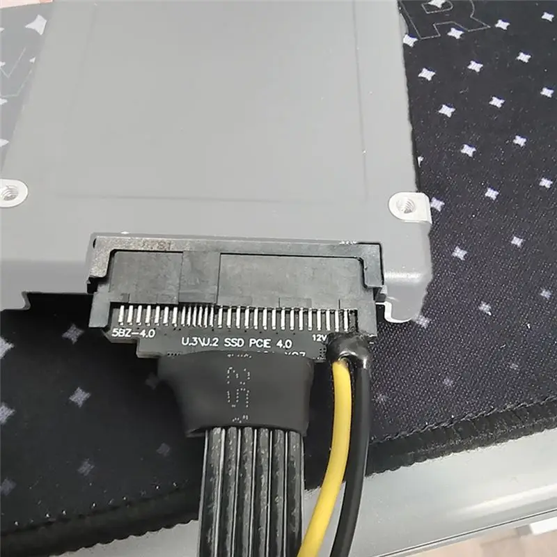 Silver-Plated M.2 For NVME To U.2 U.3 Solid State Drive SSD Adapter PCI-E 4.0 GEN4 High Speed Riser Extension Cable-AEF7