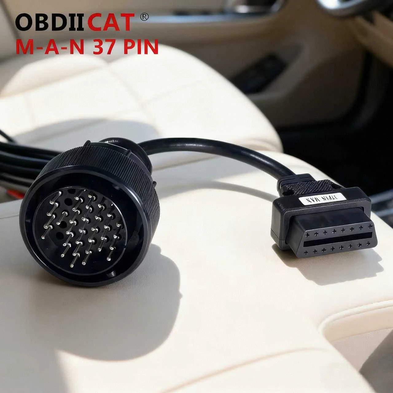 

Для MAN 16-контактный преобразовательный кабель OBDII на 37-контактный кабель для мужчин 37-контактный адаптер OBD2 Диагностический разъем для тяжелых грузовиков