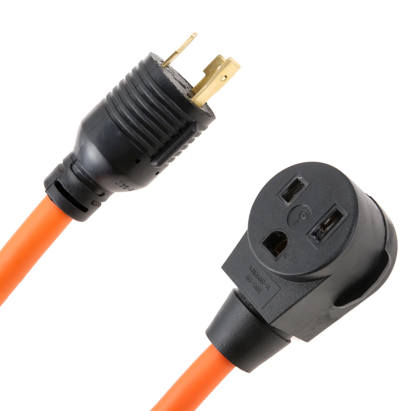 1pc L6-30P Generator Male to 6-50R Welder Female Transfer Switch Adapter NEMA Cord 1.5FT Dryer EV Charger Power 30 to 50Amp