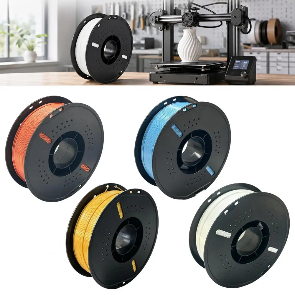 3d Printing Materials 1.75mm Silk Pla Filament 1kg Spool Shiny Satin Finish Roll Neatly Wound 3d Printer Filament for Model
