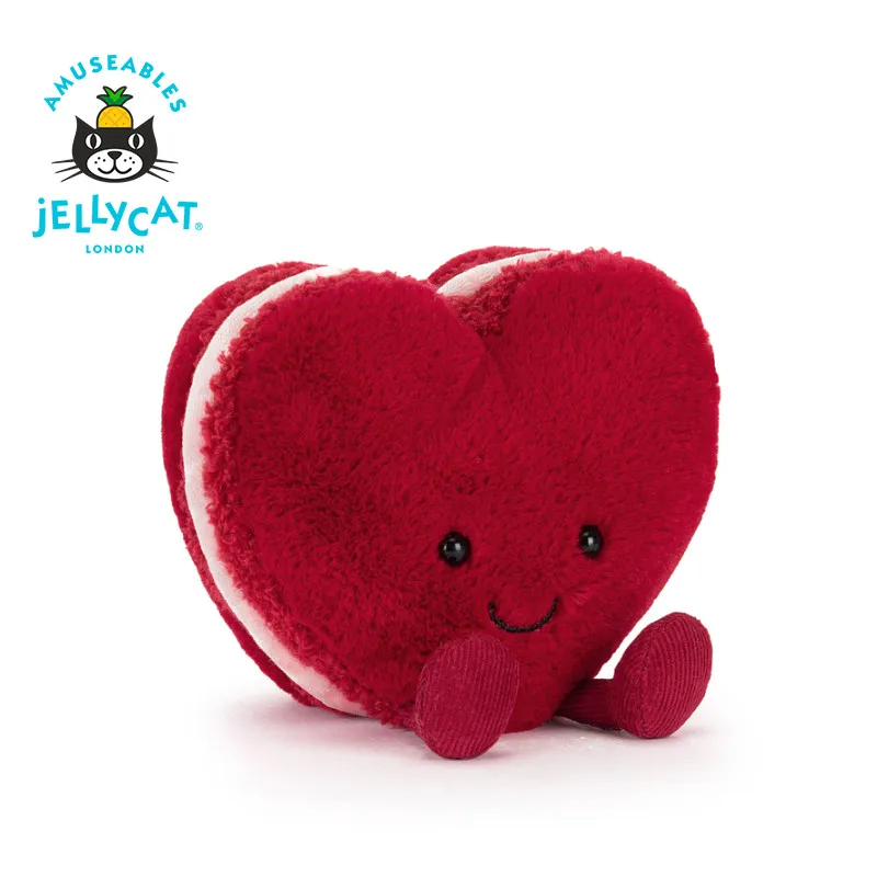 

Плюшевая игрушка-кукла Jellycat Fun Elett Love Macaron из Великобритании, мягкая игрушка-животное, подарок на день рождения