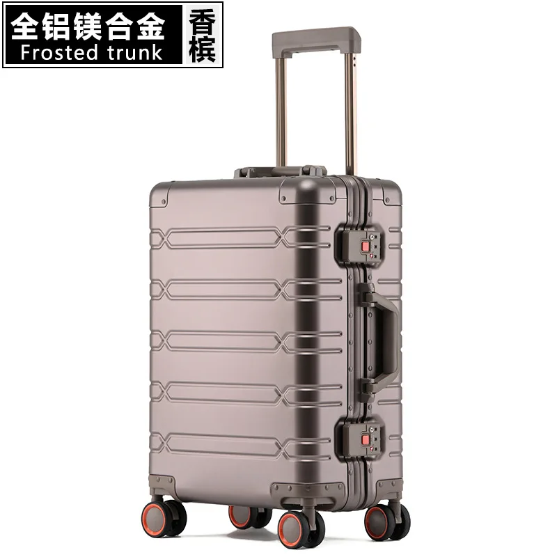 All-metal aluminum-magnesium alloy suitcase