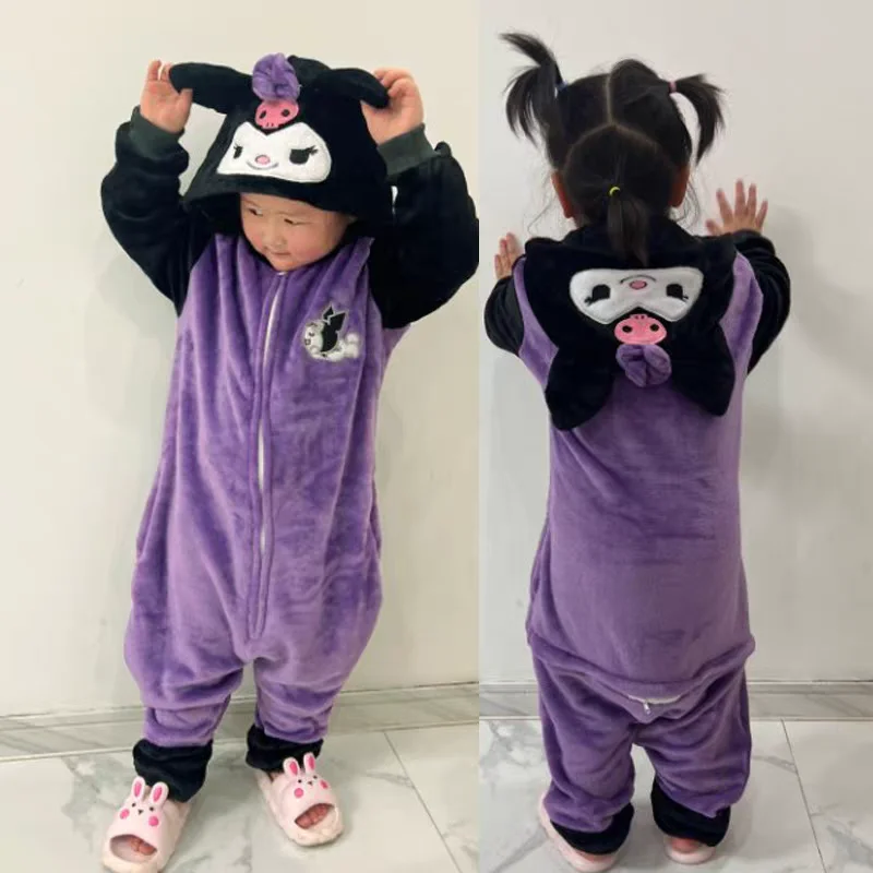 

Cartoon Anime Kuromi Mymelody Cinnamorol Pajamas Jumpsuit Sleepwear Adult Homewear Christmas Halloween Stage Performance Clothes
