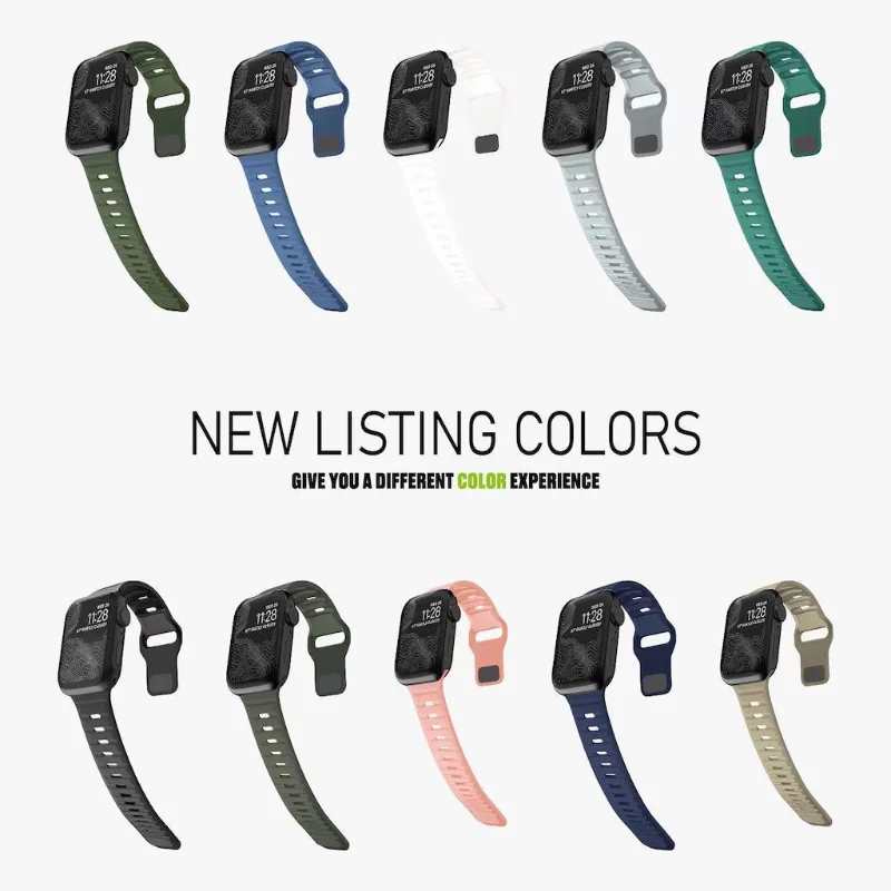 Silicone Strap For Apple Watch Band 44mm 45mm 42mm 40mm Sport Band Watchband Bracelet Iwatch Serise 8 7 6 5 4 Se Ultra Band 49mm