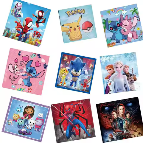 Spider-Man Stitch, Frozen Mario Pikachu, Sonic's Stranger Things, Pooh Tissue