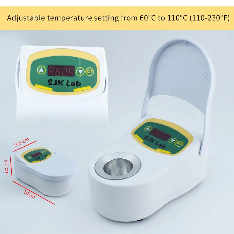 Equipo de laboratorio Dental profesional SJK, olla de cera individual Digital, calentador de cera eléctrico, unidad de inmersión