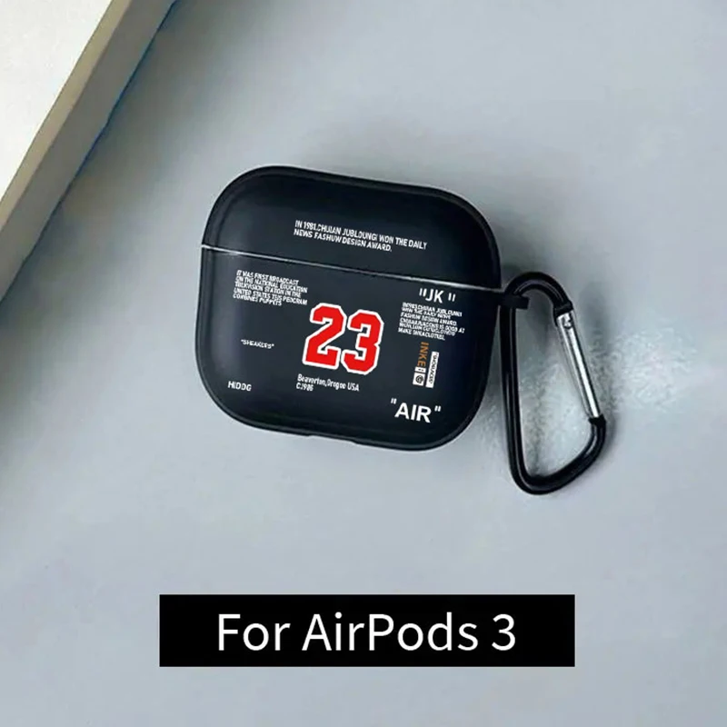 No. 23 Jersey Air Pod Case Cover For Silicone Wireless Earphone For Airpods 1 2 3 For Airpods Pro 2 Case With Keychain men women