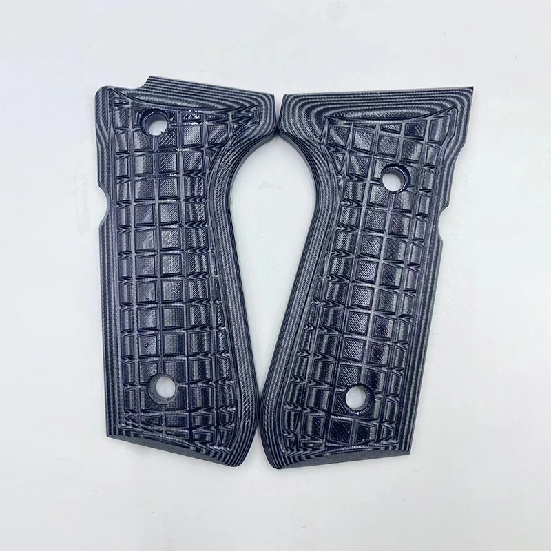 عدد 1 زوج من 8 أنماط مقابض القبضة بقع لألواح KUBLAI N10 Beretta M92F Kublai M9A1 مصنوعة من الخشب الملون G10 Micarta Material #3