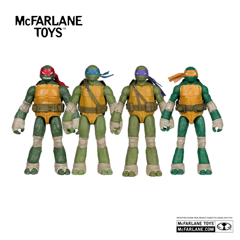 Игрушки McFarlane Toys Teenage Mutant Ninja Turtles: Микеланджело/Рафаэль/Леонардо/Донателло, 5-дюймовые фигурки, модель куклы TMNT