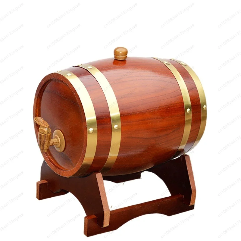 3L wine beer red wine Baijiu bulk self-brewing wooden barrel wine storage container household